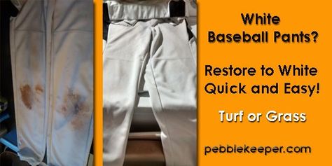 Sharing how I remove the #grass and #turf  from the boy's #white  #baseball #pants . #clean #easy #Instructions #tips - Clean White Baseball Pants, Turf Burn, Sports Turf, Travel Ball, Cleaning Diy, Off White Pants, Laundry Tips, Baseball Uniforms, My First Year