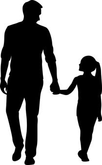 Father And Daughter Silhouette, Dad And Daughters, Father's Day Drawings, Daughter And Dad, Father Daughter Pictures, Father Daughter Photos, Dad Drawing, Father Daughter Tattoos, Scrapbook Overlay