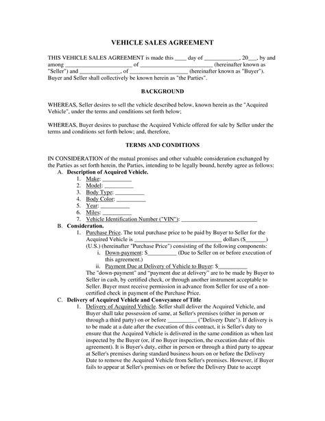 Vehicle Sales Agreement - How to create a proper Vehicle Sales Agreement? Download this Vehicle Sales Agreement template that will perfectly suit your needs! Service Agreement Templates, Car Rental Agreement Template, Service Level Agreement Design, Payment Agreement, Equipment Rental Agreement, Business Contract, Purchase Agreement, Binder Cover Templates, Purchase Contract