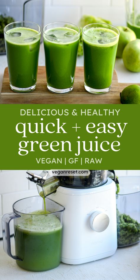 Green Juice For Energy, Juices With Kale, Suja Green Juice, Green Juice Blender Recipes, Breakfast Juice Recipe, Morning Green Juice Recipes, Healthy Green Juice Recipes Breakfast, Juice Recipes For Juicer, Daily Green Juice