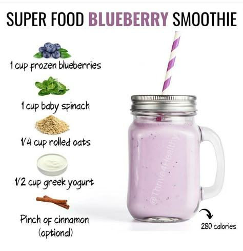 Smoothies Blueberry, Blueberry Smoothie Recipe, Resep Smoothie, Fruit Smoothie Recipes Healthy, Best Smoothie, Easy Healthy Smoothies, Blueberry Smoothie, Smoothie Recipes Healthy Breakfast, Smoothie Drink Recipes