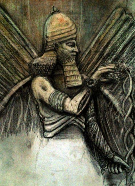 Sumerian God Enki Witchcraft Meaning, Starověký Egypt, Ancient Sumerian, Ancient Near East, Ancient Persia, The Hierophant, Protection Spells, Beautiful Dark Art, Ancient Aliens