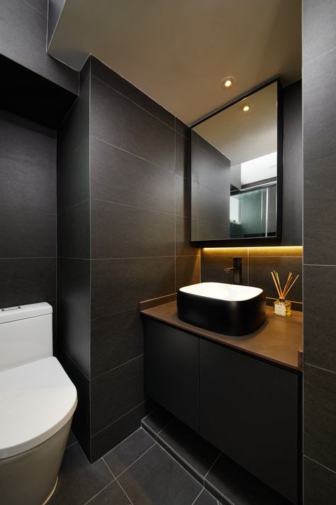 Hdb Interior, Toilet Design Modern, Small Toilet Design, Toilet And Bathroom Design, Flat Interior Design, Bathroom Interior Design Modern, Small Bathroom Layout, Small Toilet Room, Small Bathroom Interior