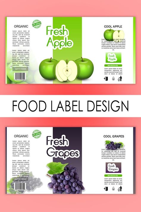 "Image of colorful food label designs. Perfect for sharing on Pinterest. #ColorfulFoodLabelDesign #PackagingDesign" Colorful Food, Food Label, Label Design, Make Your, Packaging, Snacks, Shelves, Design