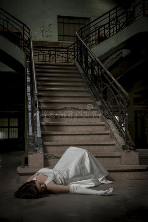 Bride fall down stairs. Bride is fallen down stairs and laying on the ground , #spon, #stairs, #fall, #Bride, #ground, #laying #ad Body Laying On The Ground Reference, Going Up Stairs Reference, Someone Laying On The Ground, Walking Down Stairs Reference, Laying On Floor Reference, Laying On The Ground Reference, Laying On Stairs, Leaning On Railing Pose, Someone Laying Down Reference