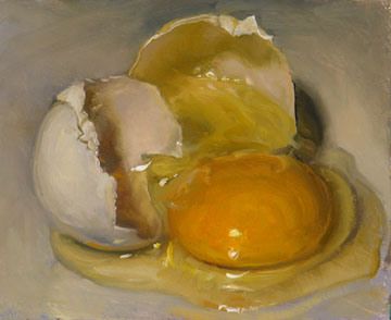 Egg by Duane Kieser Broken Egg, Arte Peculiar, Food Painting, Egg Painting, Realistic Paintings, Daily Painting, Painting Still Life, Still Life Art, An Egg