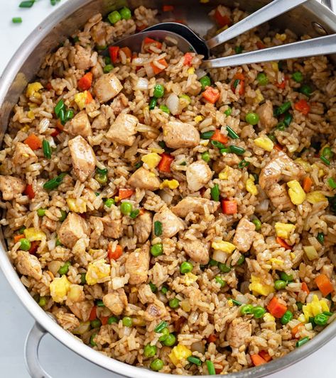 Chicken Fried Rice Refried Rice Recipes, Refried Rice Recipes Chinese, Family Supper Ideas, Refried Rice, Buttermilk Bisquits, Homemade Chicken Fried Rice, The Cozy Cook, Flavorful Rice, Cozy Cook