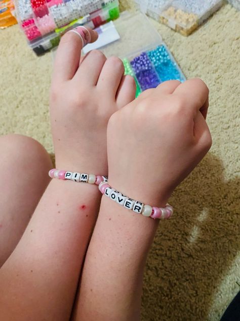 me and my cousin made matching bracelets over our shared love of pim from smiling friends :) Me And My Cousin, Smiling Friends, My Cousin, Matching Bracelets