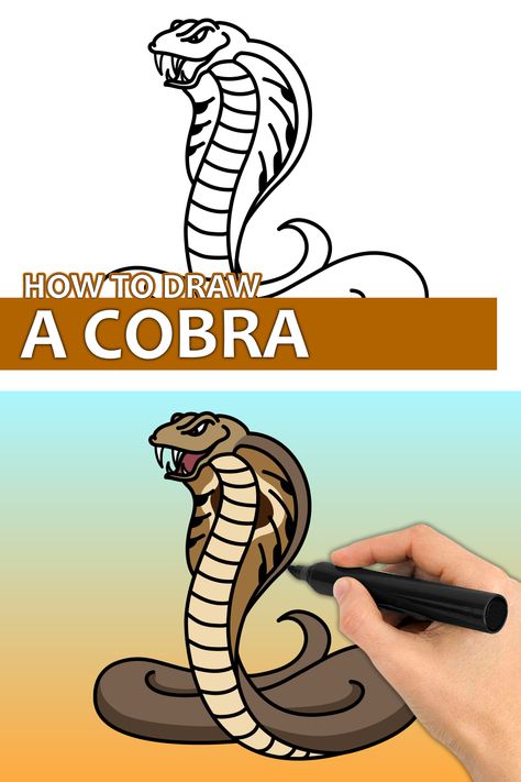 Learn how to draw a Cobra with this step by step drawing tutorial video. Enjoy! ♥ #cobra #cobradrawing #drawing #easydrawing #learntodraw #howtodraw #animaldrawing #easydrawingforkids Draw Animals, Easy Drawing Tutorial, Cobra Snake, Easy Drawings For Kids, Drawing Tutorial Easy, Step Drawing, Easy Drawing, Learn How To Draw, Tutorial Video