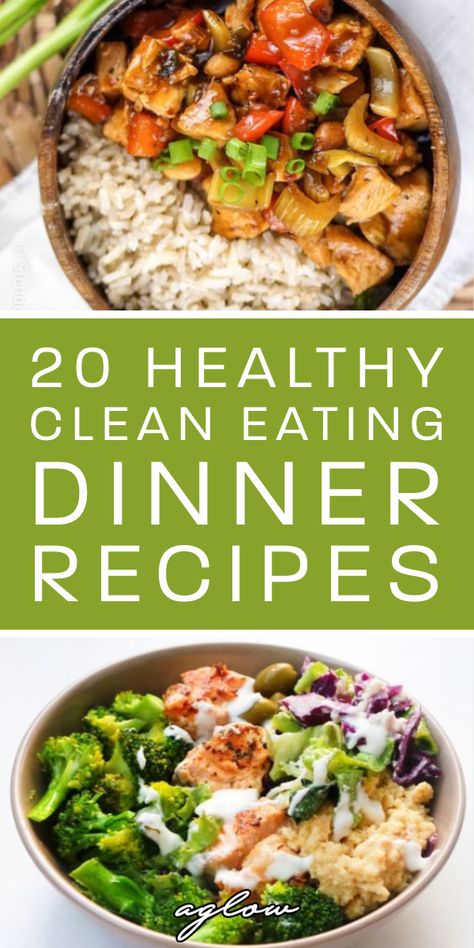 Healthy and clean eating doesn’t have to be a hassle. From a healthy Kung Pao chicken recipe, to a baked bell pepper tacos recipes. Discover 20 Healthy Clean Eating Dinner Recipes. Clean Eating Recipes With Chicken, Recipes To Start Eating Healthy, Clean Healthy Dinner Ideas, Lean Dinners Clean Eating, 2024 Healthy Eating, Healthy Dinner Schedule, Fast Clean Eating Recipes, Dinner Ideas For Gut Health, Healthy Egg Recipes Clean Eating