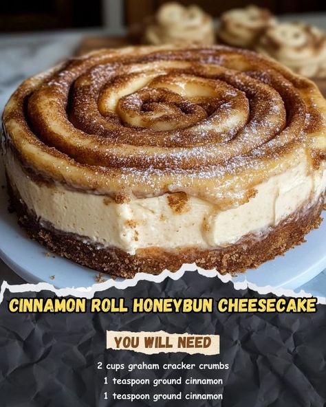 Cheesecake Ingredients, Sunday Football, Fun Baking Recipes, Graham Cracker Crumbs, Easy Baking Recipes, Graham Cracker, Cinnamon Roll, Cookie Desserts, Easy Baking