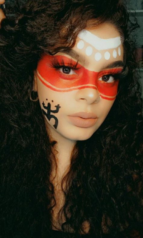 Taino Face Paint Puerto Rico, Mayan Face Paint, Taino Makeup Puerto Rico, Puerto Rican Makeup Looks, Taino Makeup, Taino Face Paint, Mayan Makeup, Puerto Rican Makeup, Aztec Face Paint