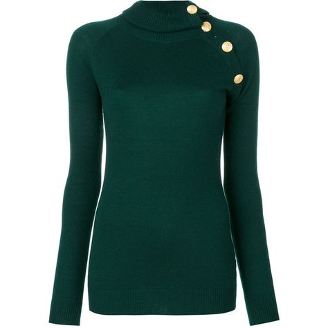 Pierre Balmain Turtleneck Tee With Buttons ($360) ❤ liked on Polyvore featuring tops, t-shirts, dark green, turtle neck t shirt, button t shirt, green top, dark green t shirt and turtleneck tee Dark Green T Shirt, Balmain Style, Green Jumper, Green Turtleneck, Turtleneck T Shirt, Green Turtle, Green Tee, Turtle Neck Jumper, Pierre Balmain