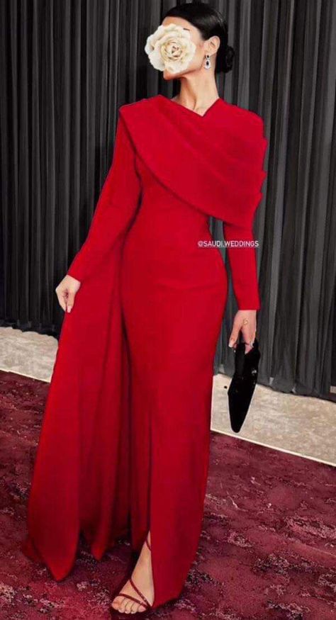 Red Dress Modest, Tight Prom Dress, Prom Dress Long Sleeves, Classy Fashion Chic, Party Dress For Women, Modest Evening Dress, Soiree Dress, Fancy Dresses Long, Modest Dresses Casual