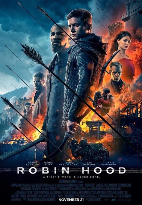 Robin Hood Movie Poster, Robin Hood 2018, Robin Hood Poster, Tam Film, Robin Hoods, Jaime Dornan, Slender Man, 2018 Movies, Movies By Genre