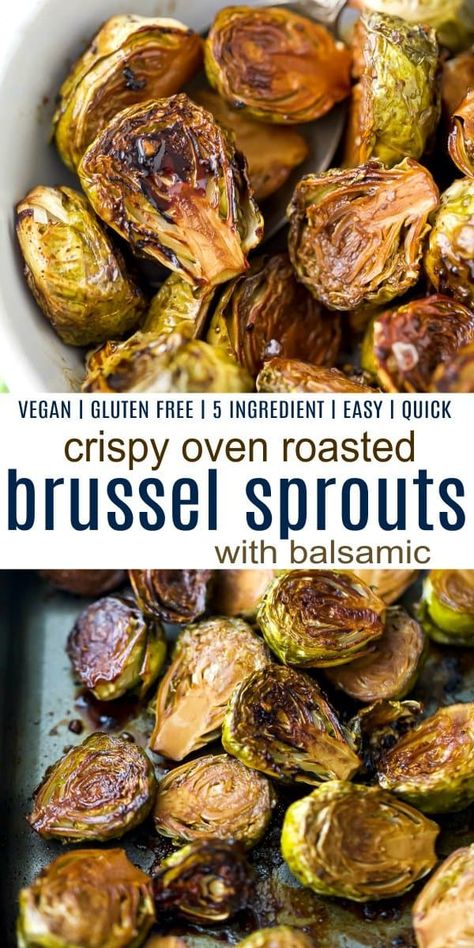 Brussel Sprouts With Balsamic Glaze, Roasted Brussel Sprouts With Balsamic, Oven Roasted Brussel Sprouts, Brussel Sprouts Recipes Easy, Roasted Brussel Sprouts Oven, Baked Brussel Sprouts, Grill Press, Brussel Sprout Recipes Roasted, Food Feast