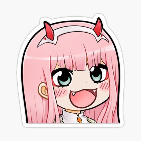 :) • Millions of unique designs by independent artists. Find your thing. Chibi Zero Two, Zero Two, Anime Stickers, New Sticker, Anime