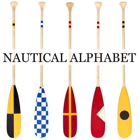 Nautical Series // Hand Painted // Canoe Paddle// Canoe Oar // Home Decor // Personalized // Wedding // Coattage // Boat // Canoe Paddle - Etsy Painted Oars Paddles, Canoe Paddle Art, Boat Oars Decor, Painted Canoe, Nautical Letters, Painted Oars, Paddle Decor, Nautical Alphabet, Oar Decor