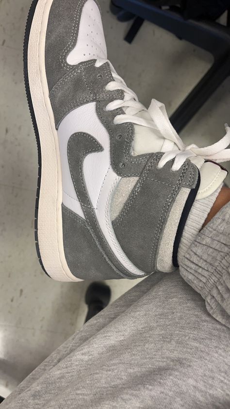 gray school outfit, gray shoes, gray nike, gray jordans Gray Jordan 1 Outfit Women, Gray Jordans, Nike Shoes Gray, Jordan 4 Cool Grey, Gray Nike Shoes, Jordan 1 Outfit Women, Grey Jordans, Jordan Grey, White Jordans