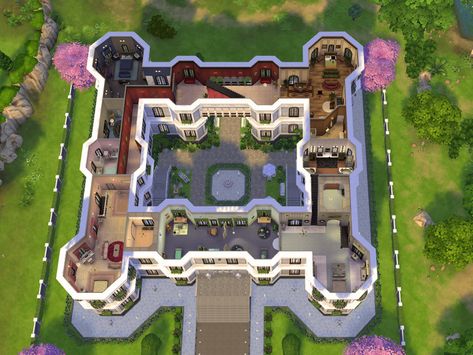 Sims 3 Houses Ideas, Vintage Mansion, Castle Layout, Bangunan Minecraft, Sims 4 House Plans, Sims 4 House Building, Sims 4 Body Mods, Sims 4 House Design, Casas The Sims 4