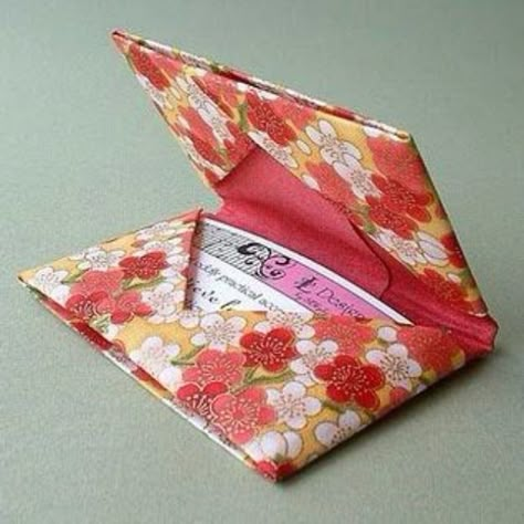 Origami Card, Origami Wallet, Box Origami, Origami Cards, Origami Gifts, Tutorial Origami, Origami Ball, Fabric Origami, Folding Origami