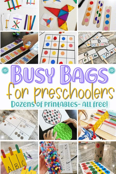 Busy Bags For Preschoolers, Busy Bag Ideas, Toddler Busy Bags, Busy Activities, Activity Bags, Morning Activities, Quiet Time Activities, Busy Boxes, Quiet Activities