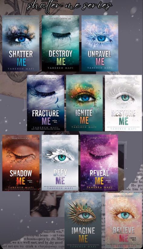 The shatter me series was amazing. Its not spicy at all, but it does definitely make you giggle. Defy Me, Restore Me, Unravel Me, Ignite Me, Imagine Me, Shatter Me Quotes, Book Reading Journal, Romance Series Books, Tahereh Mafi