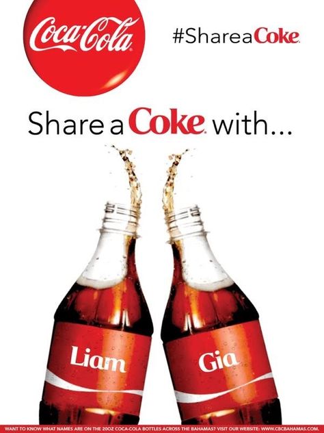 Share a Coke & a Smile! #shareacoke Coke Ad, Share A Coke, Creative Ads, Hot Sauce Bottles, Corporate Events, A Smile, Coca Cola, Juice, Packaging