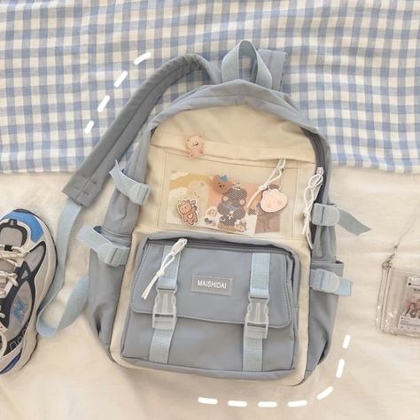 Korean School Bag Aesthetic, Aesthetic Bags For School, Korean School Bag, School Bags For Teens, Isometric Grid, Plaid Backpack, Cute School Bags, Stylish School Bags, Aesthetic Backpack