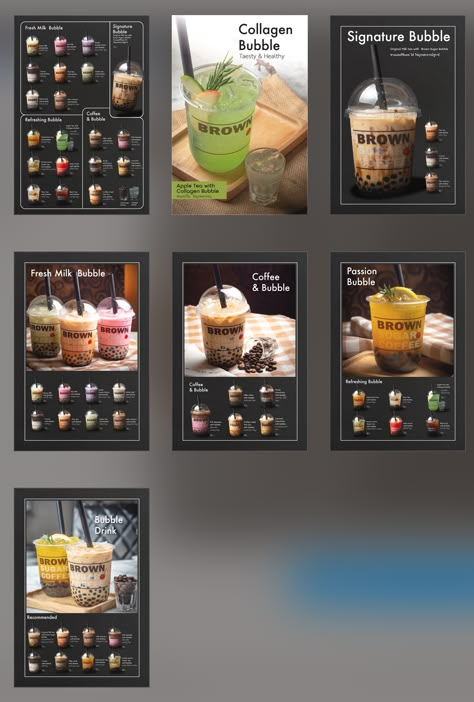 Starbucks Cafeteria, Bubble Tea Menu, Drink Menu Design, Juice Menu, Menu Sans Gluten, Bubble Tea Recipe, Cafe Menu Design, Coffee Shop Menu, Bubble Tea Shop