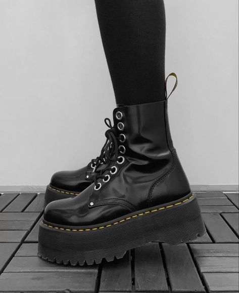 Jadon Max Platform Boot, Jadon Max, Platform Doc Martens, Fairy Shoes, Goth Boots, Dave Mustaine, Shoe Inspo, Swag Shoes, Snow Boots Women