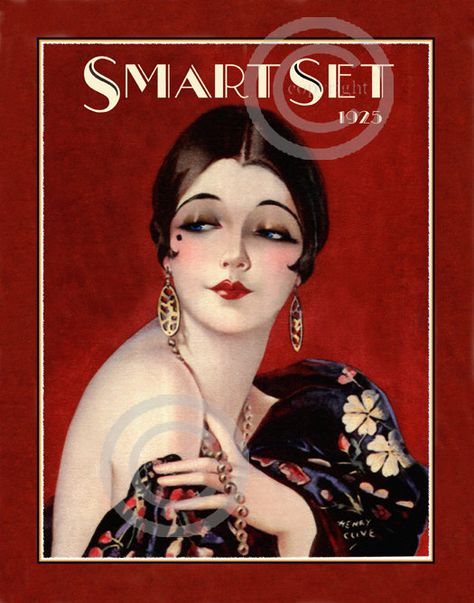 Smart Set Magazine Art Deco, Art Deco Flapper, Smart Set Magazine, Henry Clive, 1920 Art, Flapper Art, Vintage Illustration Art, 1920 Fashion, Art Deco Illustration