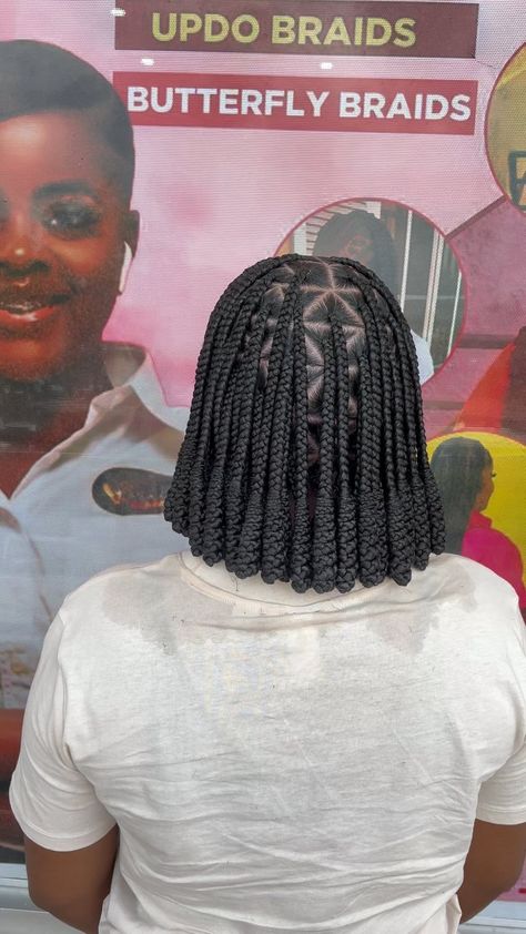 Still the 🐐 View pricelist for ALL PRICES. Can be found on the pricelist as “Bantu Knot Knotless” Not recommended for hair longer than… | Instagram Lastest Hair Styles, Latest Hair Braids, Hair Braid Patterns, Ghana Weaving, Short Box Braids Hairstyles, Big Box Braids Hairstyles, African Hair Braiding Styles, Box Braids Hairstyles For Black Women, Bantu Knots