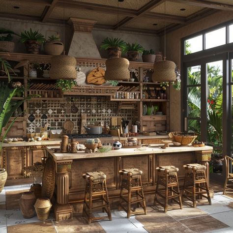 15 Safari Interior Design Ideas: Creating an Elegant and Natural Ambiance at Home | Florgeous Safari Interior Design, Hampton Living Room Ideas, Safari Living Rooms, Safari Bathroom, Kitchen Interior Ideas, Jungle Retreat, Safari Bedroom, Tropical Interior Design, Adventurous Design