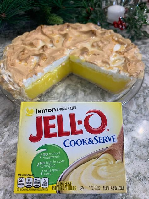 Classic Lemon Pudding Pie Lemon Meringue Pie Recipe With Jello Pudding, Lemon Meringue Pie Using Jello Pudding, Lemon Merang Pie Recipe Easy, Easy Lemon Meringue Pie Recipe Simple, Jello Lemon Meringue Pie Recipe, Lemon Mirage Pie, Lemon Pudding Pie Recipe, Lemon Pie Filling Recipes, Lemon Pie Recipe Condensed Milk