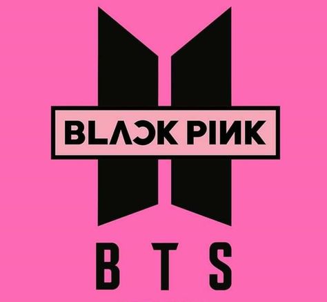 Bts X Blackpink, Black Pink Logo, Bts Logo, Blackpink Icons, Pink Vs, Pink Logo, Black Pink, Bts, Pink