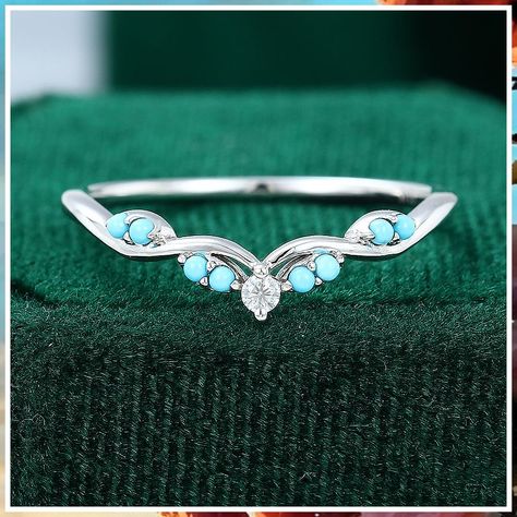 Wedding Bands For Women - Who doesn't enjoy getting a great deal from leading brands. Click to see more TODAY! Country Promise Rings, Western Wedding Bands, Western Engagement Rings, Turquoise Wedding Jewelry, Gold Curved Wedding Band, Western Wedding Rings, Turquoise Wedding Rings, Turquoise Wedding Band, Western Rings