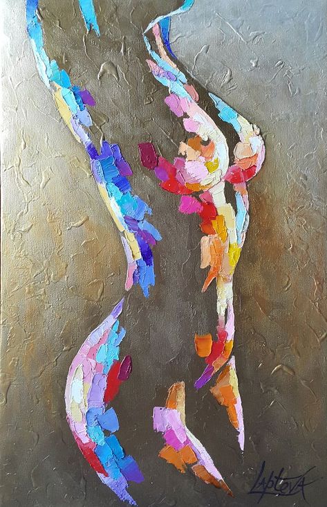 Silhouette Oil painting by Viktoria Lapteva | Artfinder Viktoria Lapteva, Wings Artwork, Silhouette Painting, Abstract Face Art, Female Art Painting, Stencil Art, Human Art, Art Painting Acrylic, Pastel Painting