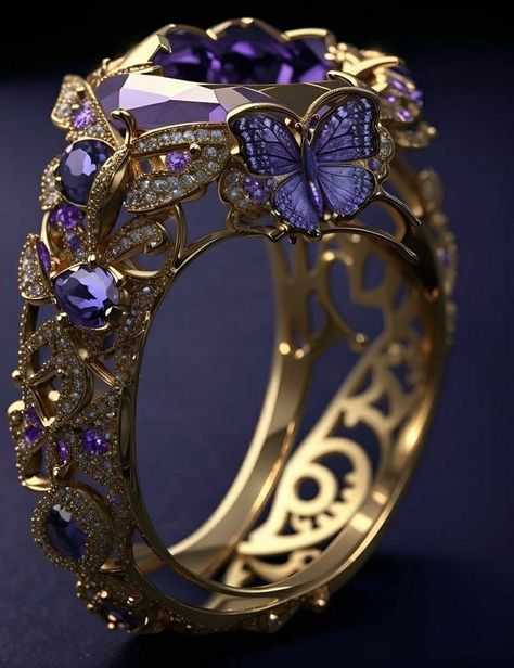 Jlo Makeup, Fairytale Engagement Rings, Rhinestone Accessories, Unusual Engagement Rings, Purple Stone Rings, Fantasy Ring, Antique Jewellery Online, Fancy Jewelry Necklace, Cute Engagement Rings