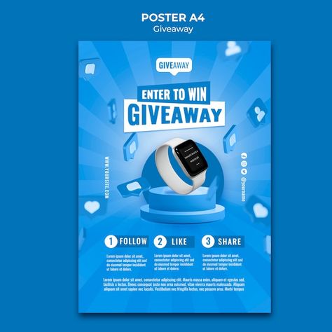 Free PSD gradient giveaway design templa... | Free Psd #Freepik #freepsd #handout #giveaway-template #giveaway-poster #giveaway-winner Giveaway Winner Post, Giveaway Post Design, Giveaway Graphic Design, Giveaway Poster Design, Gift Poster Design, Winners Poster Design, Winner Post, Forever 21 Gift Card, Giveaway Template