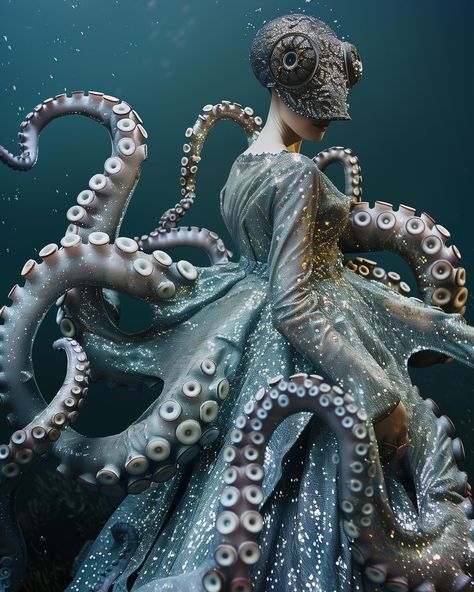 Kraken Costume, Female Octopus, Octopus Fashion, Octopus Dress, Octopus Costume, Mermaid Parade, Mexican Culture Art, Amazing Dresses, Have A Great Week