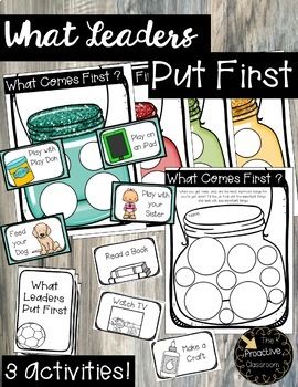 Put First Things First Bulletin Board, Elementary Leadership Activities, Leader In Me Family Night, Put First Things First Activities, Habit 3 Put First Things First Activity, Habit 1 Be Proactive Activities Kids, Be Proactive Habit 1 Activities, Be Proactive Activities, Leader In Me Activities