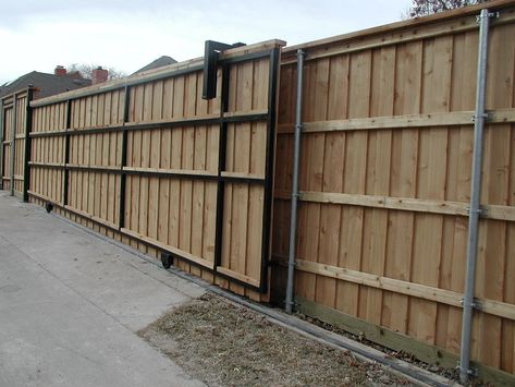 Sliding Fence Gate, Electric Driveway Gates, Automatic Gates Driveways, Driveway Fence, Wood Fence Gates, Wooden Gates Driveway, Sliding Gates, Electric Gate, Wood Privacy Fence