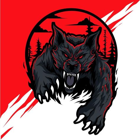 Werewolf Tattoo, Gaming Mascot Logo, Angry Wolf, Wolf Logo, Baby Art Projects, Warrior Tattoos, Graffiti Doodles, Logo Design Art, Marvel Captain America