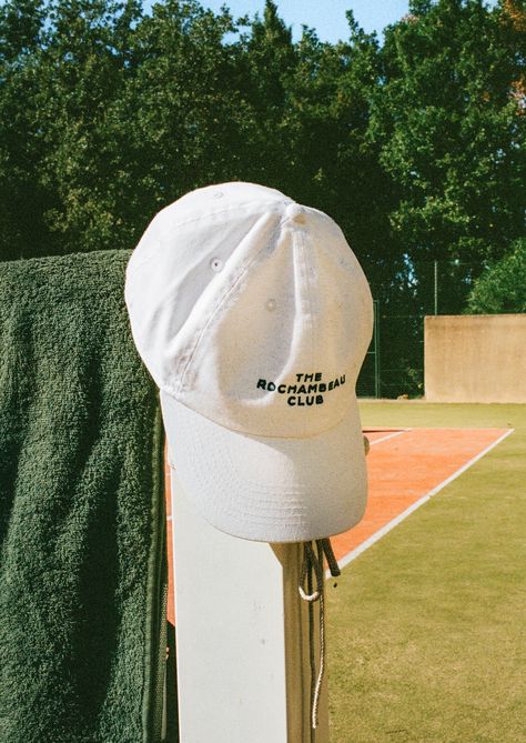 Club Cap 2023 · The Rochambeau Club Rosé Summer, Wellness Club, Branded Caps, The Perfect Girl, Clothing Photography, Girls Play, Branding Photoshoot, Vintage Aesthetic, Hat Fashion