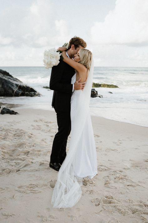 Real Wedding – Marissa & Jake, Cabarita NSW - Ivory Tribe Byron Beach, Ivory Tribe, Name Place Cards, The Way He Looks, Beachy Waves, Ceremony Location, Small Wedding, First Dance, The Coast