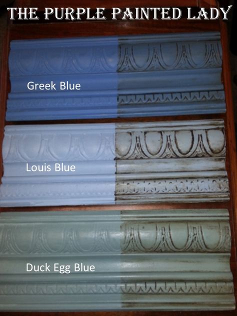 Click to Close Duck Egg Blue Chalk Paint, Purple Painted Lady, Annie Sloan Chalk Paint Colors, Chalk Painted Furniture, Annie Sloan Colors, Annie Sloan Painted Furniture, Louis Blue, Blue Chalk Paint, Greek Blue