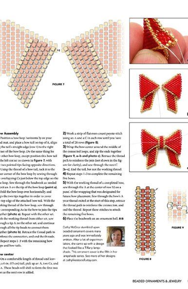 Beaded Ornaments & Jewelry 2017 — Yandex Disk Free Beading Tutorials, Ornaments Jewelry, Beaded Ornament Covers, Seed Bead Bracelet Patterns, Beaded Bow, Bead Sewing, Beaded Jewelry Tutorials, Beads Bracelet Design, Handmade Jewelry Tutorials