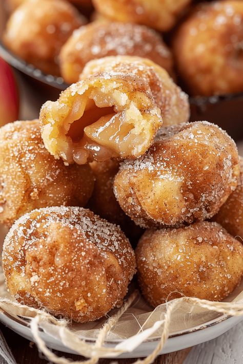 Air Fryer Apple Pie Bombs Air Fryer Apple Bites, Airfryer Apple Recipes, Apple Air Fryer, Air Fryer Popovers, Cake Walk Goodies, Air Fried Apple Dessert, Air Fryer Beignets, Marshmallows In Air Fryer, Air Fryer Apple Rings