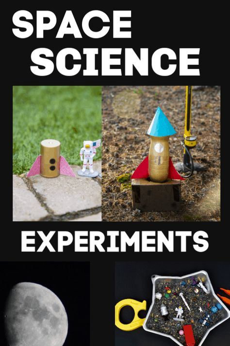 Easy Space Experiments for kids #spacescience #spaceexperiments #scienceforkids #scienceexperimentsforkids Space Science Fair Projects Ideas, Astronomy Science Fair Projects, Space Science Experiments For Kids, Space Experiments For Kids, Space Science Experiments, Space Experiments, Space Activities For Preschoolers, Space Inquiry, Experiments For Kids Easy